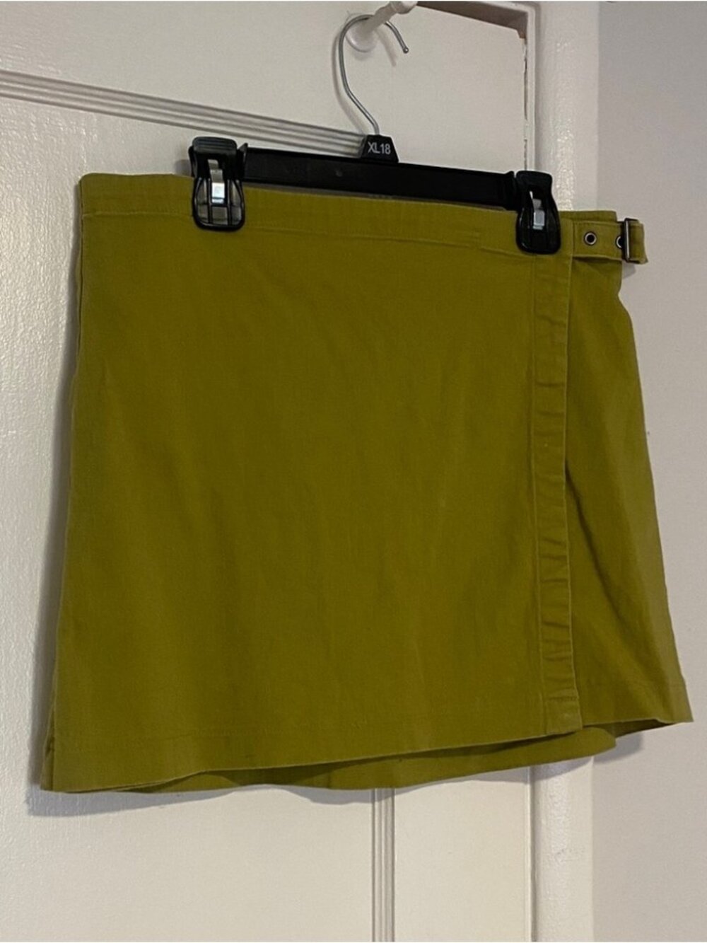 Green Wrap Mini Skirt
